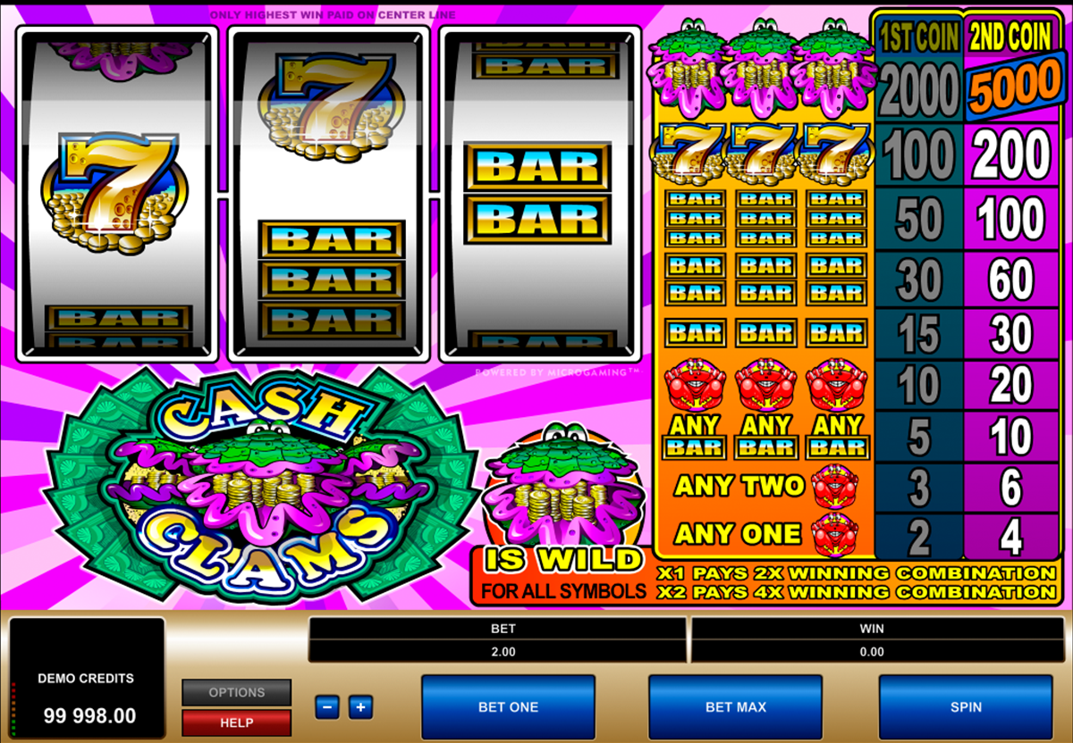 cash clams microgaming
