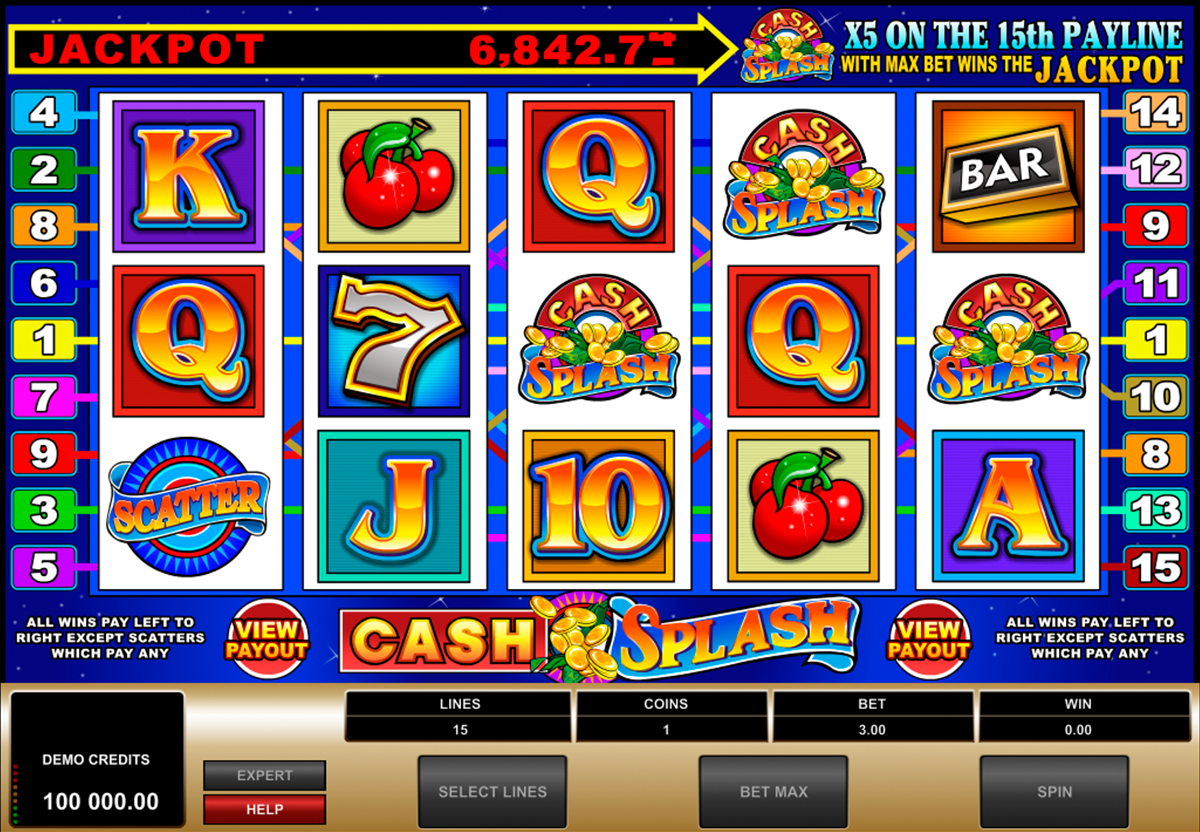 cashsplash video slot microgaming