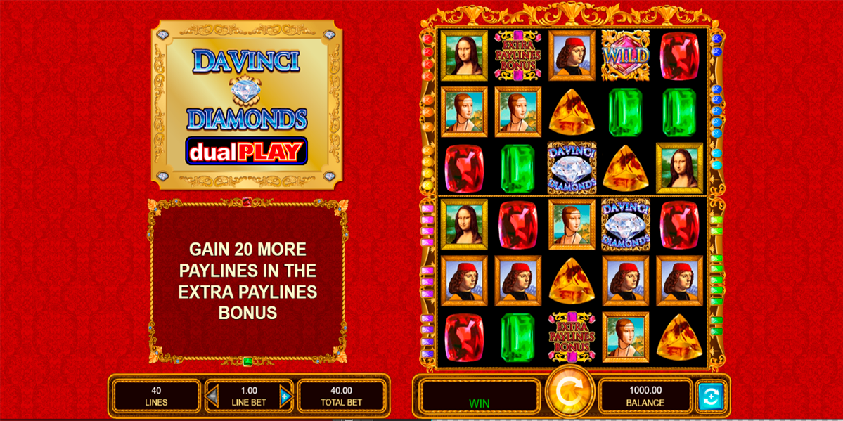 da vinci diamonds dual play igt