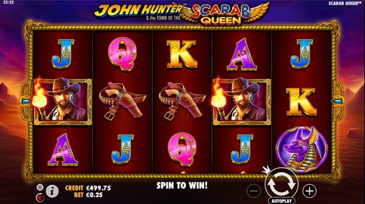 John Hunter and the Tomb of the Scarab Queen slot game
