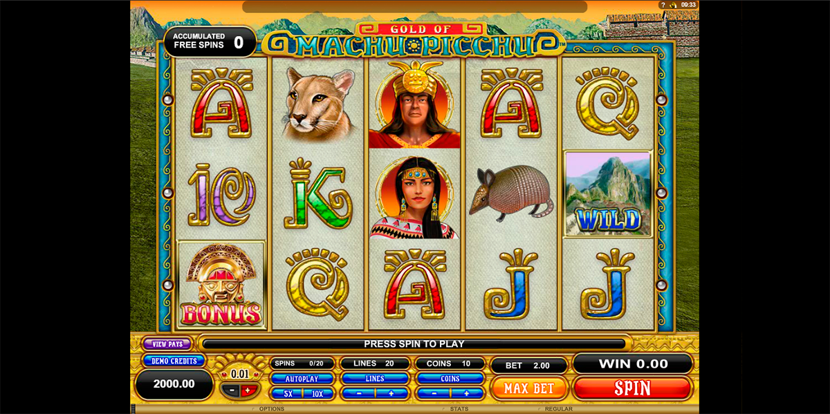 gold of machu picchu microgaming