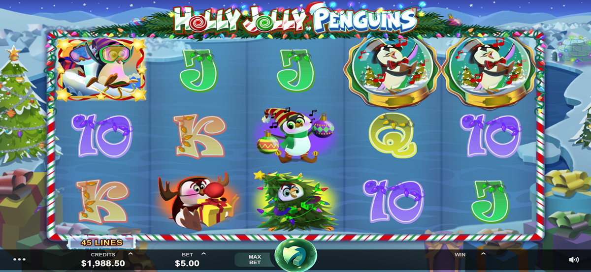 holly jolly penguins microgaming