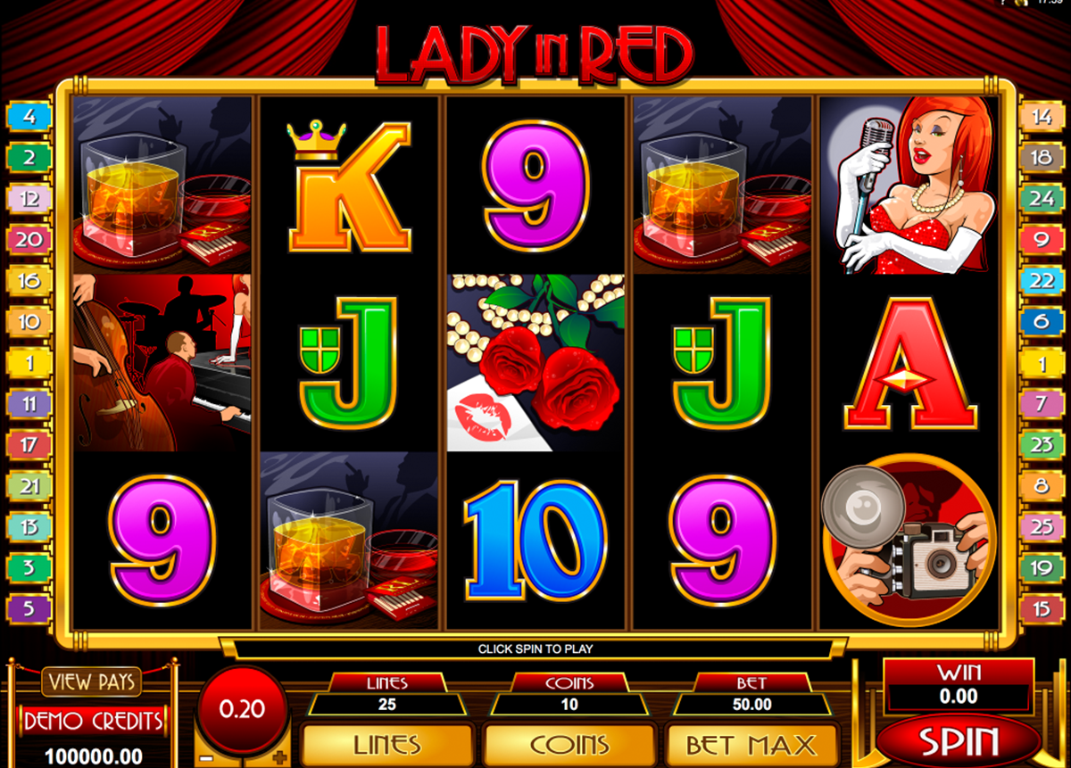 lady in red microgaming