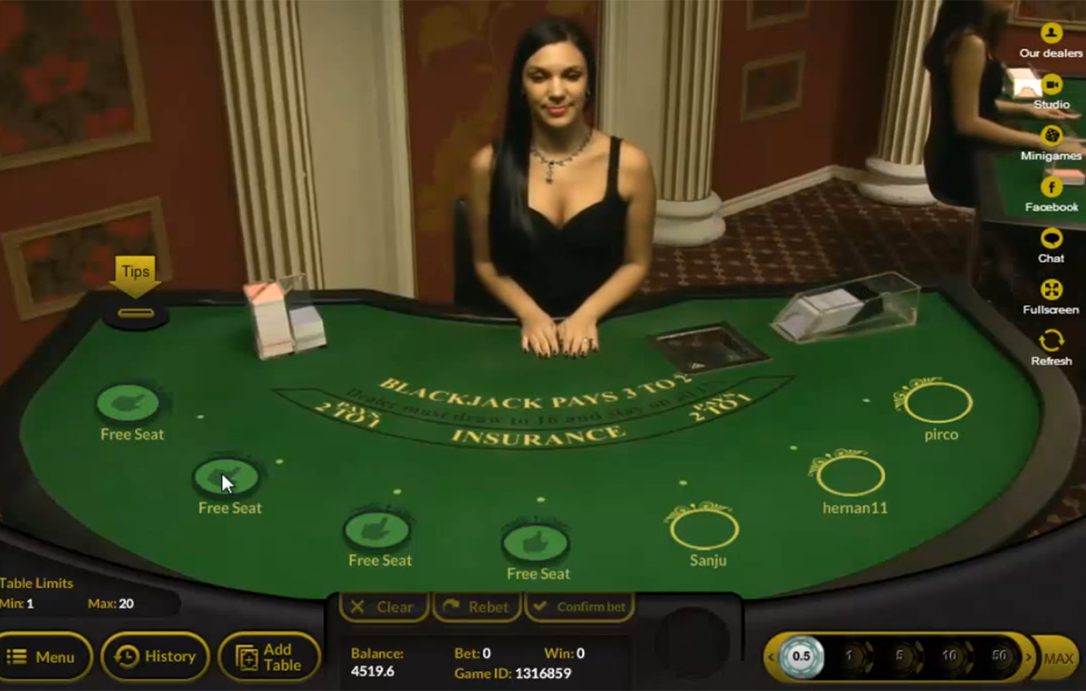 live blackjack ezugi