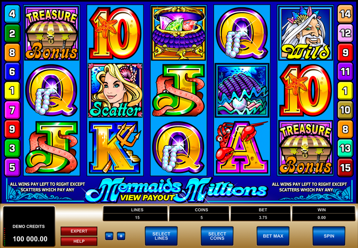 mermaids millions microgaming