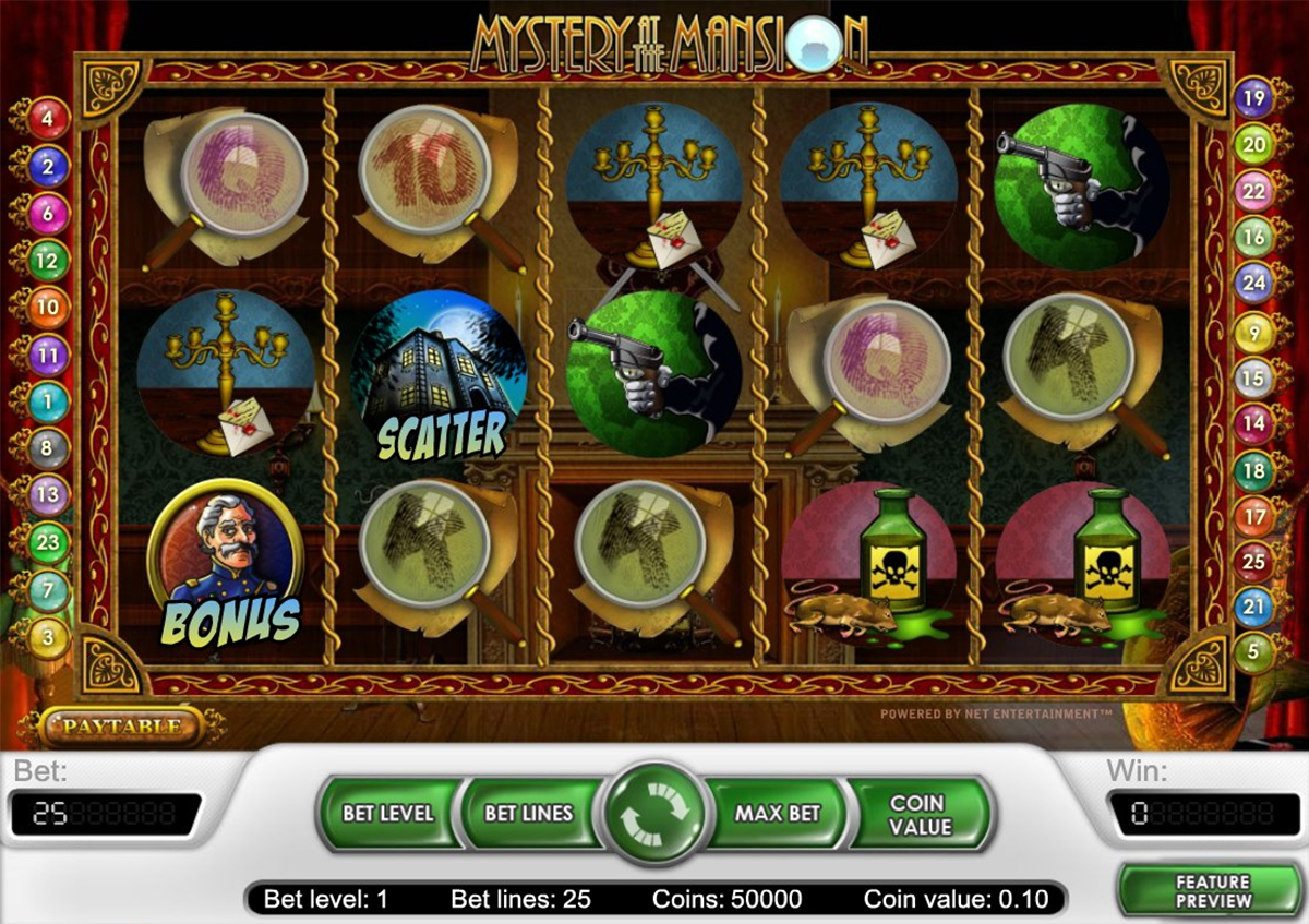 mystery at the mansion netent