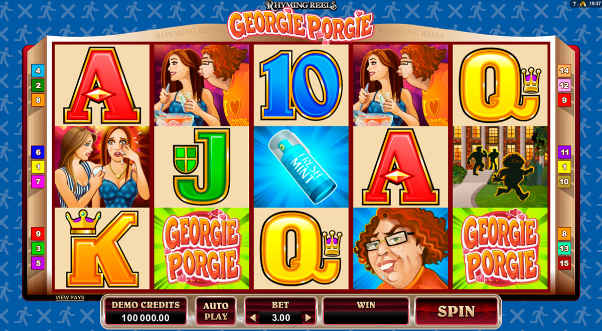 rhyming reels georgie porgie microgaming