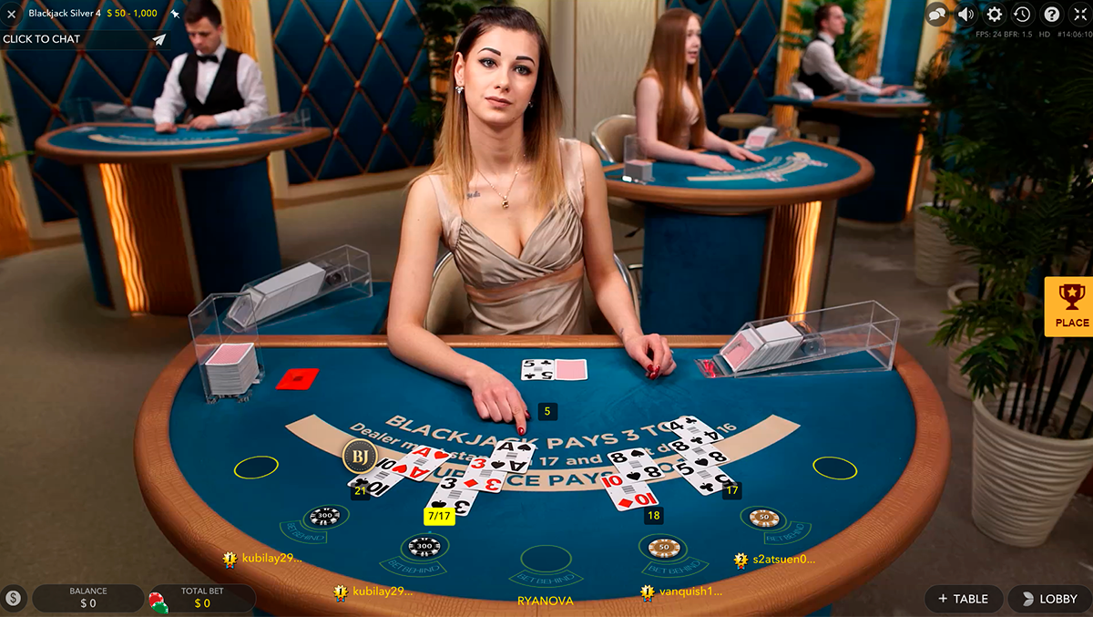 silver vip live blackjack evolution gaming