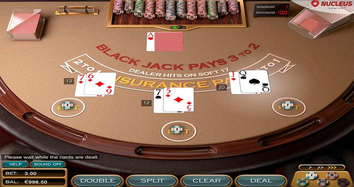 single deck blackjack nucleus gaming