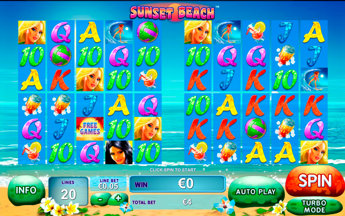 sunset beach playtech