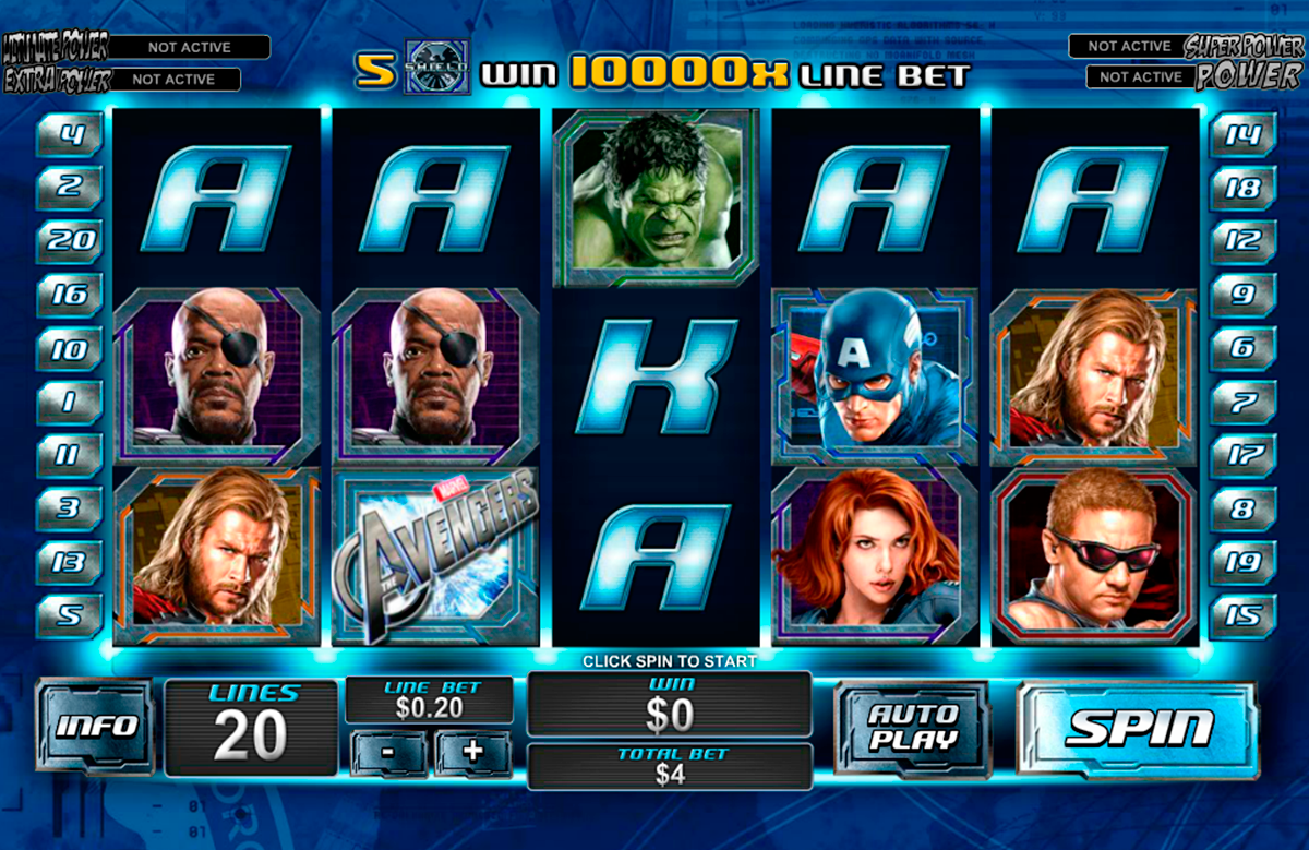 the avengers playtech
