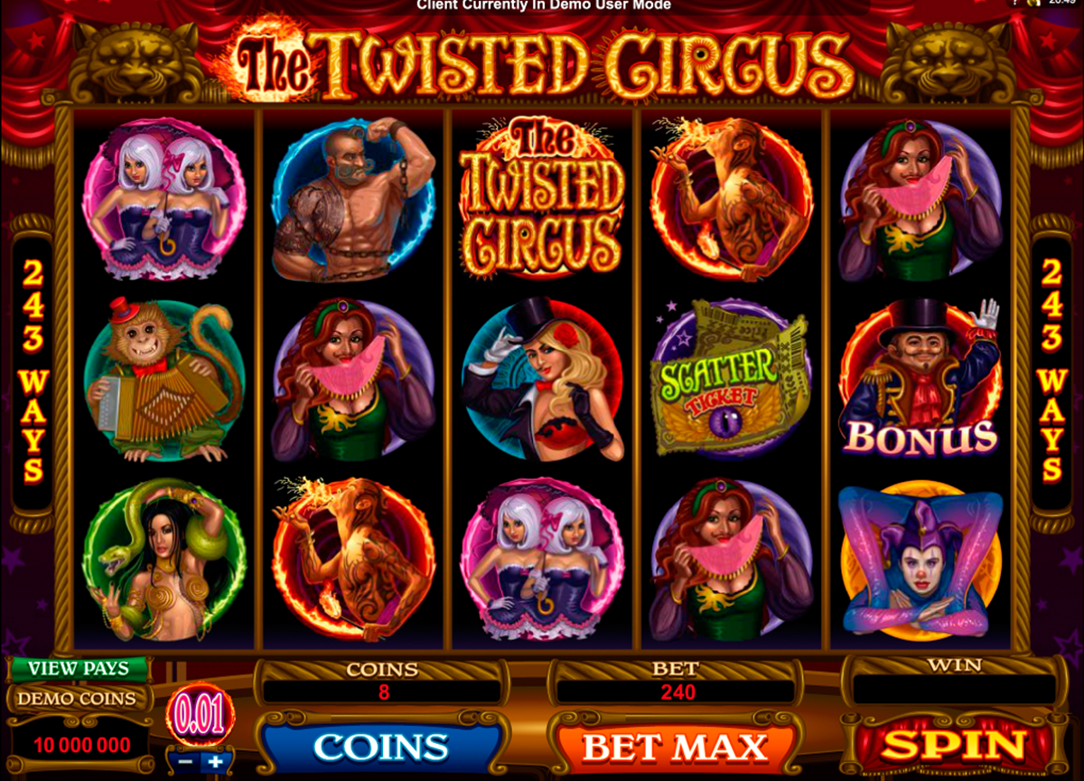 the twisted circus microgaming