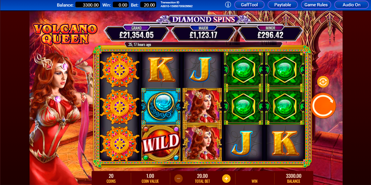 volcano queen diamond spins igt